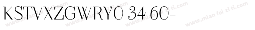 KSTVXZGWRY0 34 60字体转换